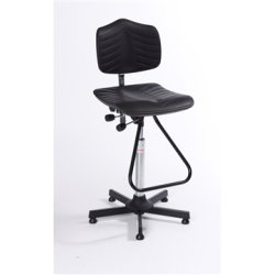 Premium arbejdsstol, fodbøjle, 63-89 cm