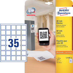 Avery L7120-25 etiketter till QR-koder, 35x35mm
