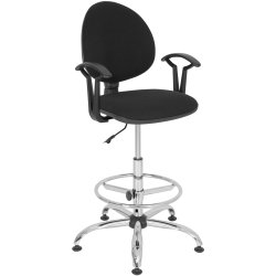 Smart Alu arbetsstolar inkl. fotring, svart tyg