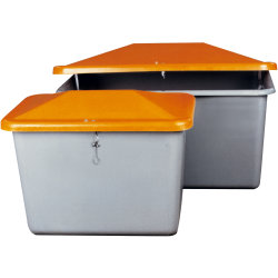 Salt-/sandlåda 700 L, Grå/orange