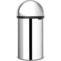 Brabantia Push Bin 60 liter, blankt stål