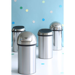 Brabantia Push Bin 60 liter, blankt stål