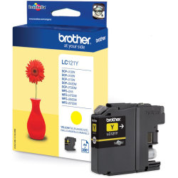 Brother LC121Y bläckpatron, gul, 300 sidor