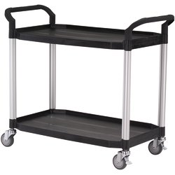 Lomax rullbord i plast – 2 hyllor, 110x52x95 cm