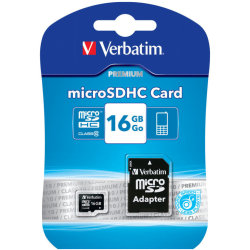 Verbatim 16 GB microSDHC class 10 med adapter