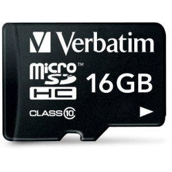 Verbatim 16 GB microSDHC class 10 med adapter