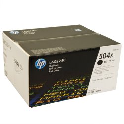 HP 504X/CE250XD HC lasertoner, svart, 2 x 10 500 s