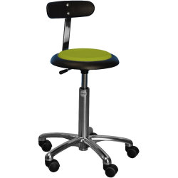 CL Micro stol m/ ryglæn, grøn, stof, 47-66 cm