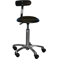 CL Micro stol m/ ryglæn, sort, kunstlæder