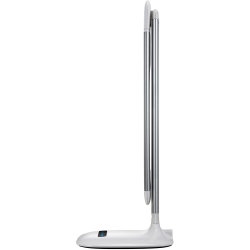 Soft LED lampe i sølv/hvid