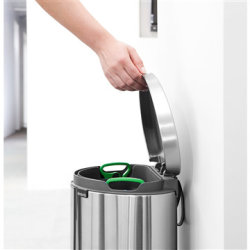 Brabantia Flatback Pedalspand 30 liter, mat stål