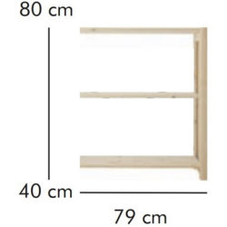 ABC Tillbyggnadsdel, HxBxD: 80x79x40 cm, natur