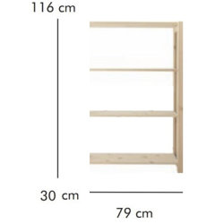 ABC Tillbyggnadsdel, HxBxD: 116x79x30 cm, natur