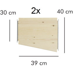 ABC övergångshylla, 2 st, 39 cm, natur