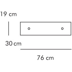ABC låda, bredd 76x30 cm, vitlaserad