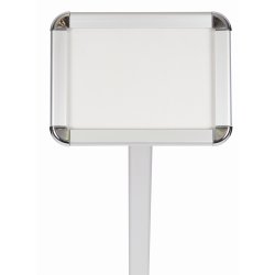 Skylthållare på stativ, Clip-on-ram, A4, aluminium