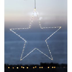 Liva Stjärna, 80 LED, Ø70 cm, vit
