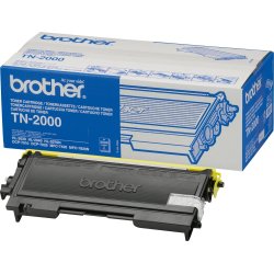 Brother TN2000 lasertoner, sort, 2500s