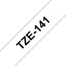 Brother TZe-141 labeltape 18mm, sort på klar