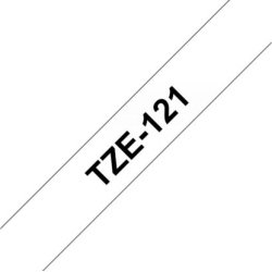 Brother TZe-121 labeltape 9mm, sort på klar