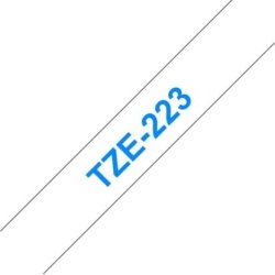 Brother TZe-223 labeltape 9mm, blå på hvid