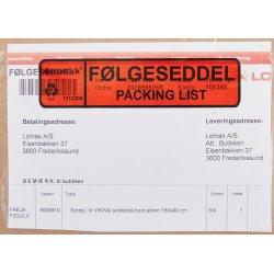 Följesedelsficka, “Följesedel/Packing list”, C6, 1