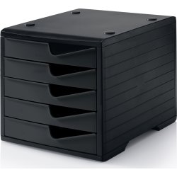 Styrswing förvaringsbox med 5 lådor, svart