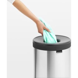 Brabantia vasketøjskurv, 35 l., mat stål