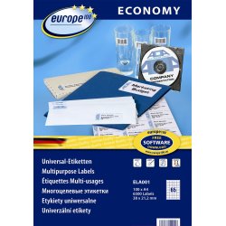Budget universaletikett, 38x21,2 mm
