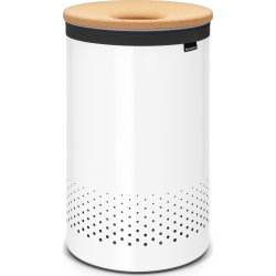 Tvättkorg Brabantia 60 L Vit med korklock