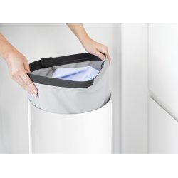 Tvättkorg Brabantia 60 L Vit med korklock
