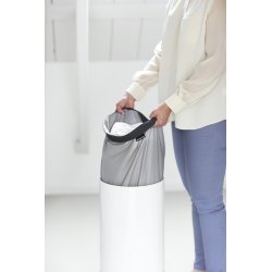 Tvättkorg Brabantia 60 L Vit med korklock