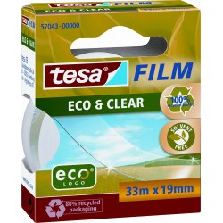 Tesa ecoLogo miljövänlig kontorstejp 33 m x 19 mm