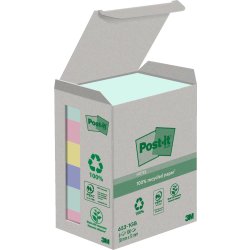 Post-it Green Notes 51 x 38 mm, genbrug, regnbue