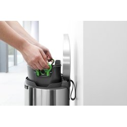 Brabantia Flatback Pedalspand 30 liter, mat stål