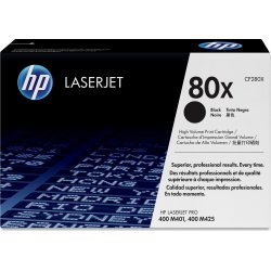HP 80X/CF280XD Lasertoner, svart, 2-pack