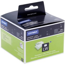 Dymo LW adressetikett i plast, 36x89 mm
