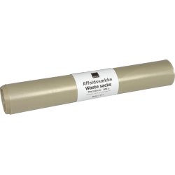 Sopsäck 100 liter, återvunnen plast, transparent