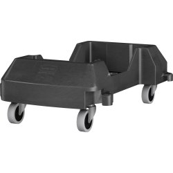 Vagn till soptunna Rubbermaid Slim Jim Svart