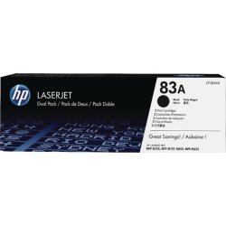 HP nr 83A/CF283AD lasertoner, 2 x 1500 sidor, svar