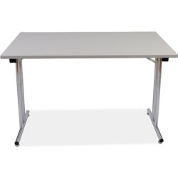 Fällbart bord 120x80 cm vit dekorlaminat/krom