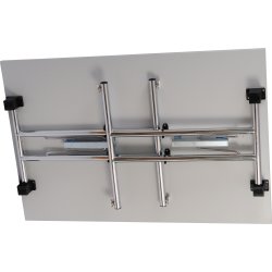 Fällbart bord 120x80 cm vit dekorlaminat/krom