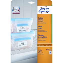Avery L7971-25 frysetiketter, 38,1x21,2 mm