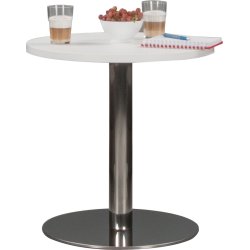 Silence loungebord Ø60, H. 61 cm, vit