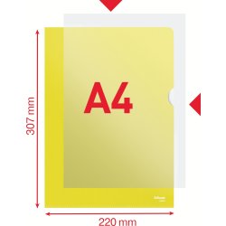 Esselte Copysafe chartek, A4,  0,11mm, 100stk, gul