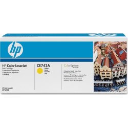 HP 307A/CE742A lasertoner, gul, 7300 s