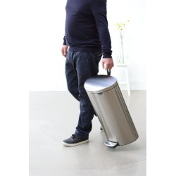 Brabantia Flatback Pedalspand 30 liter, mat stål