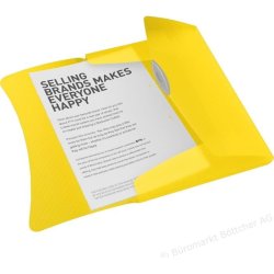 Esselte Vivida snoddmapp, A4, med klaff, gul