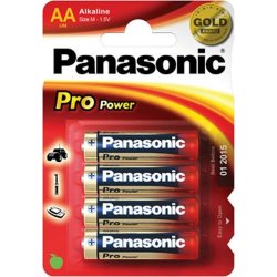 Panasonic strl. AA Pro Power Gold batteri, 4 st
