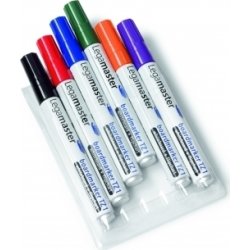 Legamaster TZ-1 whiteboardpennor, set med 6 färger